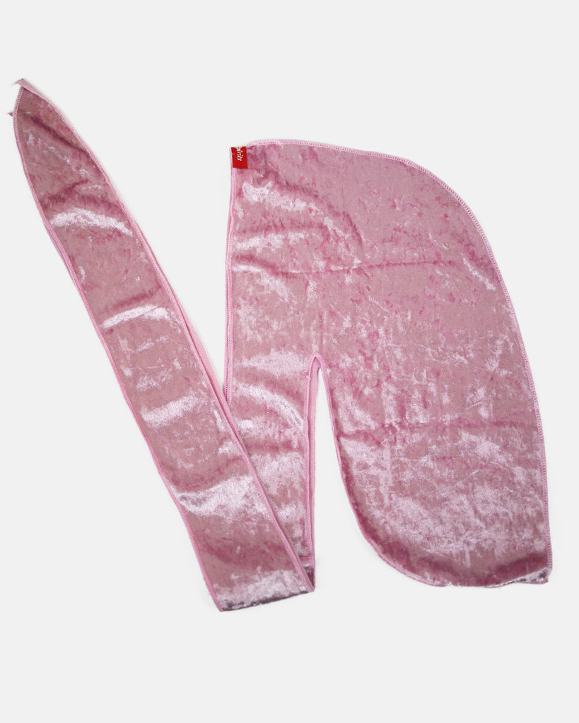 Baby Pink Crushed Velvet Durag